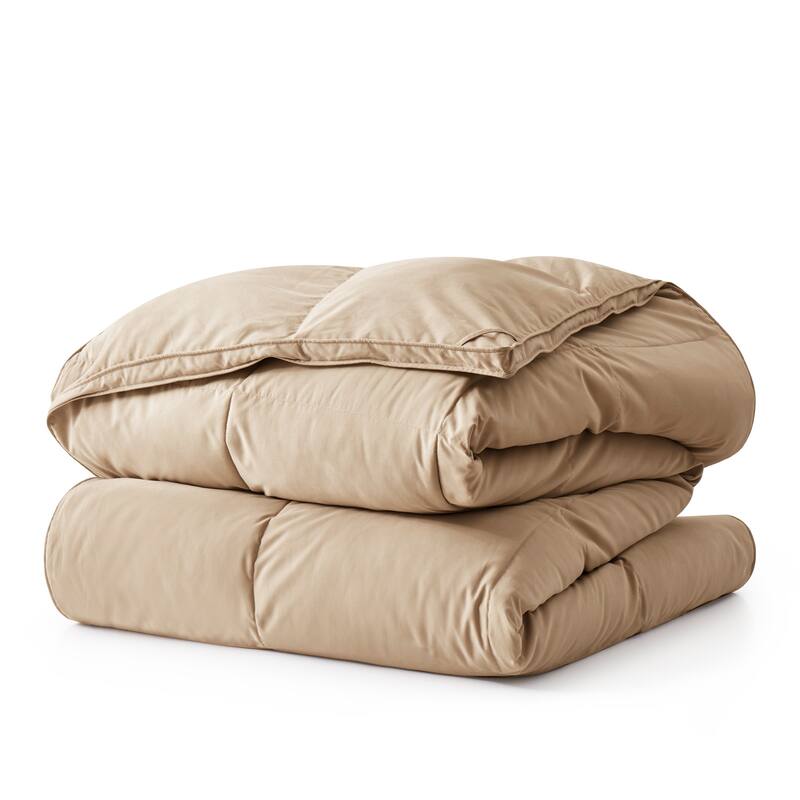 Lightweight & Year-round White Goose Down Duvet Comforter-Ginger Root