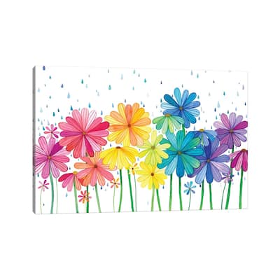 iCanvas "Rain Rainbow" by Ana Victoria Calderon Canvas Print