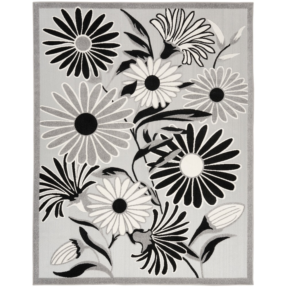 Nourison Alice Indoor/Outdoor Floral Area Rug.