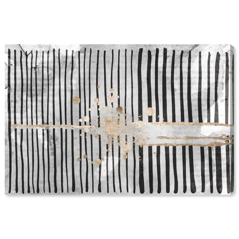 Wynwood Studio Canvas Abstract Love Forcefield Night Black and Modern & Contemporary Wall Art Canvas Print