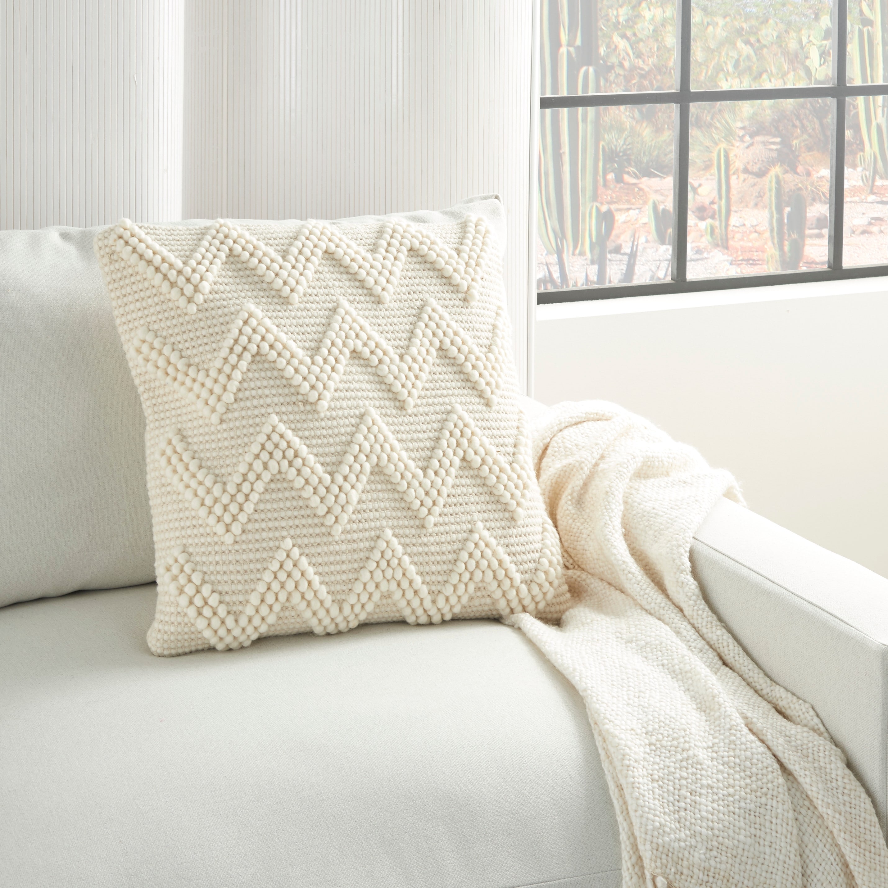 cream ivory throw pillows