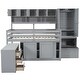 preview thumbnail 5 of 12, Full Size Loft Bed Storage Kids Bed with Storage Compartments, Shelf, Wardrobe, Storage Stairs, Under-bed Desk, Cabinets, Grey