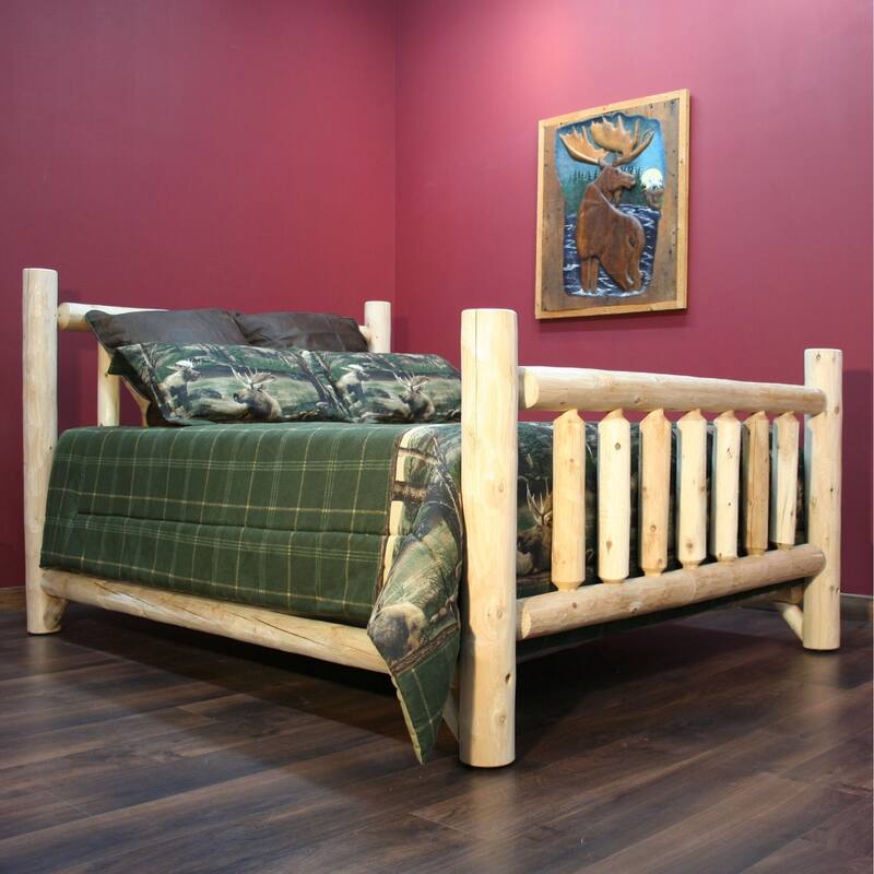 56" X 88" X 48" Clear Wood Double Bed