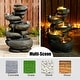 preview thumbnail 16 of 44, Glitzhome 24-inch Outdoor 2-tier Faux Pebbles Polyresin Birdbath Fountain with Pump