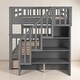 preview thumbnail 5 of 26, Full Over Full Bunk Bed with Storage Staircase and Shelves, Convertible Design, No Box Spring Needed,kid beds Grey