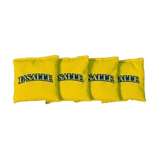 Yellow La Salle University Explorers Cornhole Bags