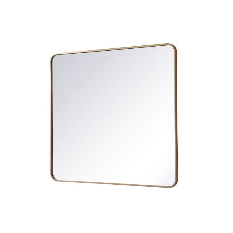 Ezra Soft Corner Metal Rectangular Mirror