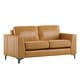 preview thumbnail 4 of 20, Bastian Aniline Leather Sofa by iNSPIRE Q Modern Loveseat - Caramel