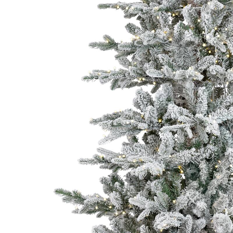 Real Touch™ Elite Pre-Lit Flocked Kodiak Pine IPT Artificial Christmas Tree - 6' Dual Color LED - 6 Foot