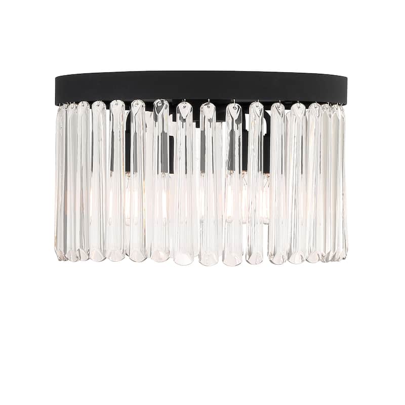Emory 4 Light Black Forged Ceiling Mount - 15''W x 9.12''H