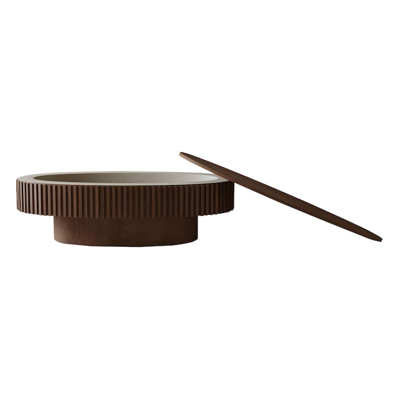 GDF Studio - Elowen 47 Inch Oval Coffee Table with Storage