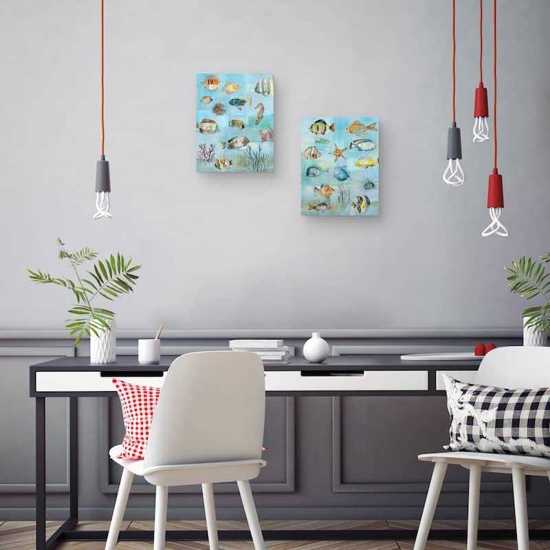 Simple Seas I-II by Studio Arts Canvas Art Prints