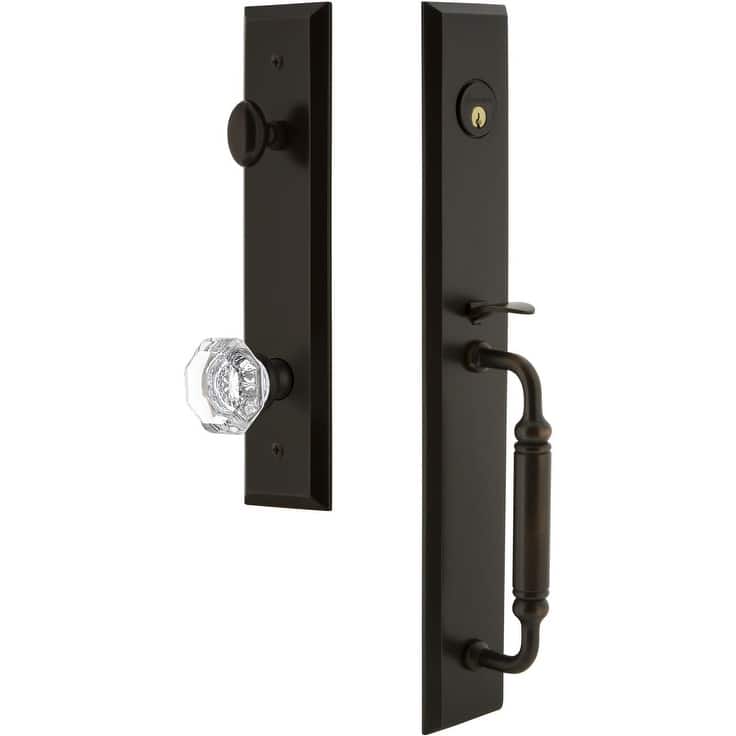 Grandeur Fifth Avenue Solid Brass Rose Keyed Entry Single Cylinder "C"