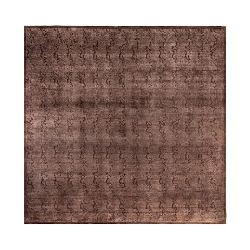 Overdyed One-of-a-Kind Hand-Knotted Square Area Rug - Beige - 12' 1" x 12' 3"