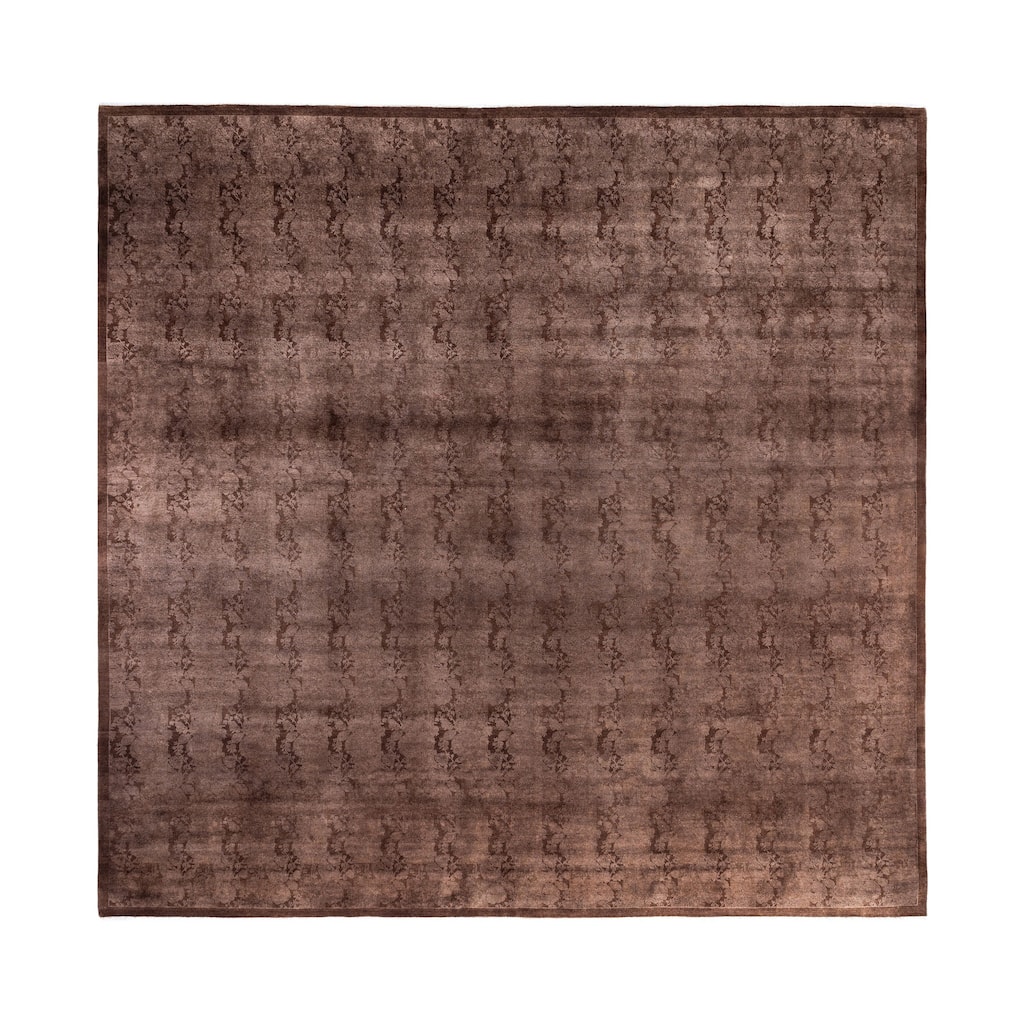 Overdyed One-of-a-Kind Hand-Knotted Square Area Rug - Beige - 12' 1" x 12' 3"