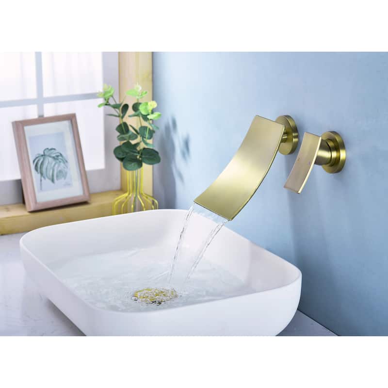 Wall Mount Widespread Bathroom Faucet
