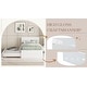 preview thumbnail 4 of 7, Twin Size Bed with Trundle Bed, Wooden Platform Bed Frame with Headboard and Twin Size Trundle Bed, for Girls Boys Teens Adults