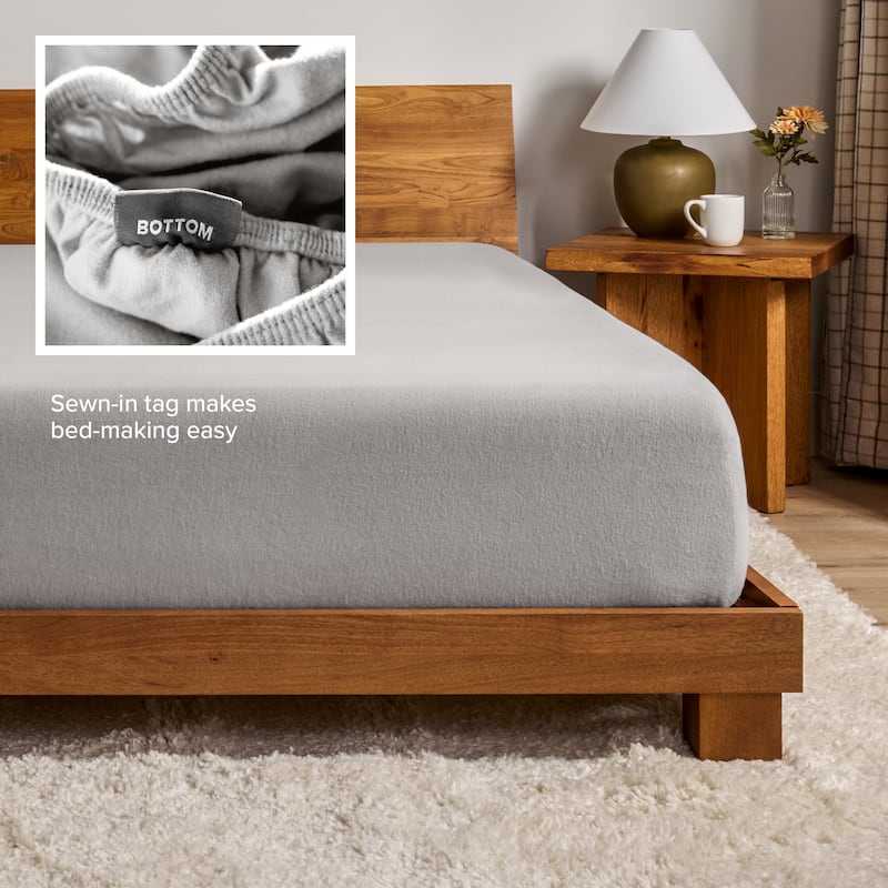 Bare Home Cotton Flannel Fitted Sheet