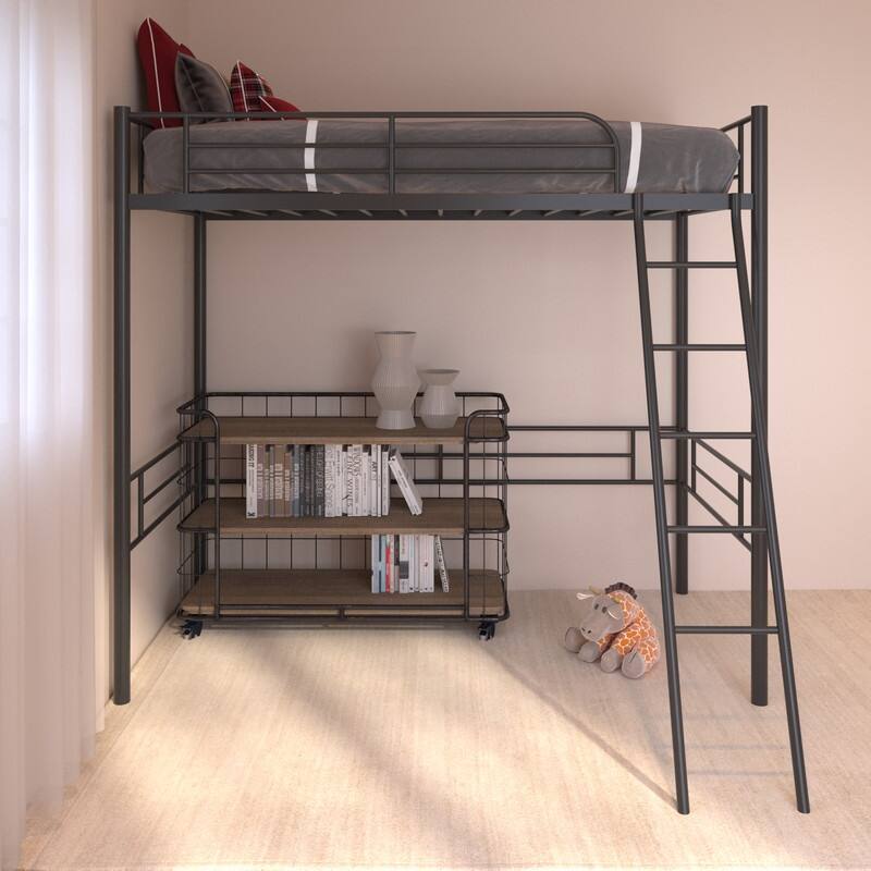 metal frame loft bed