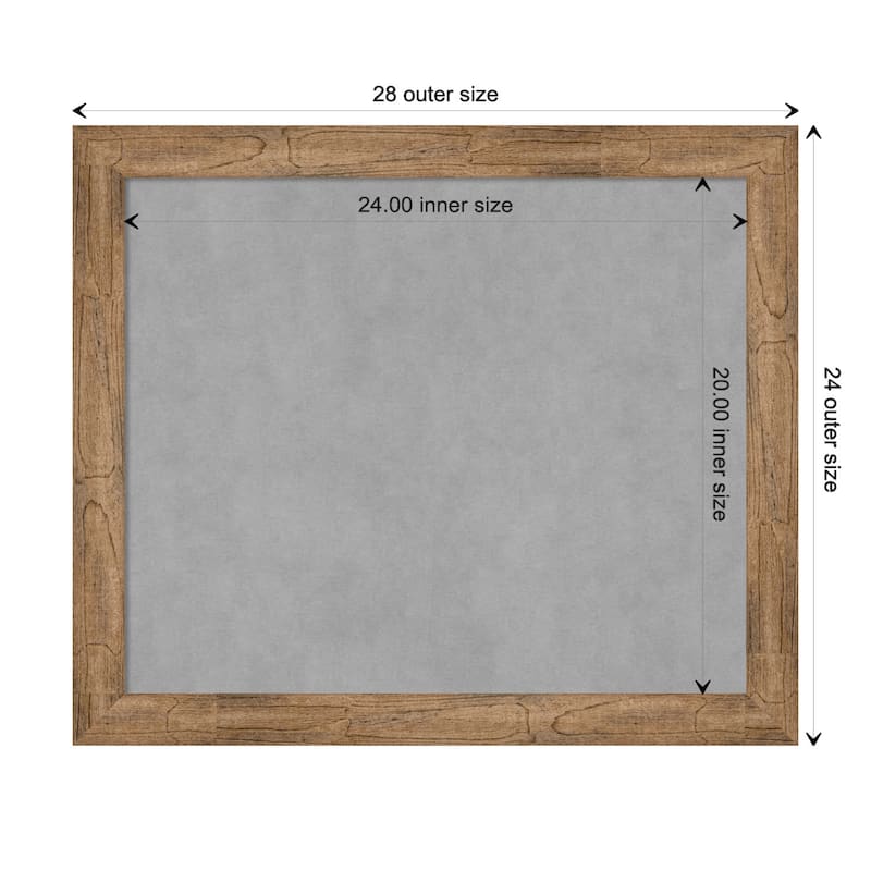 Amanti Art Owl Brown Narrow Framed Magnetic Board - Board Size 24x20
