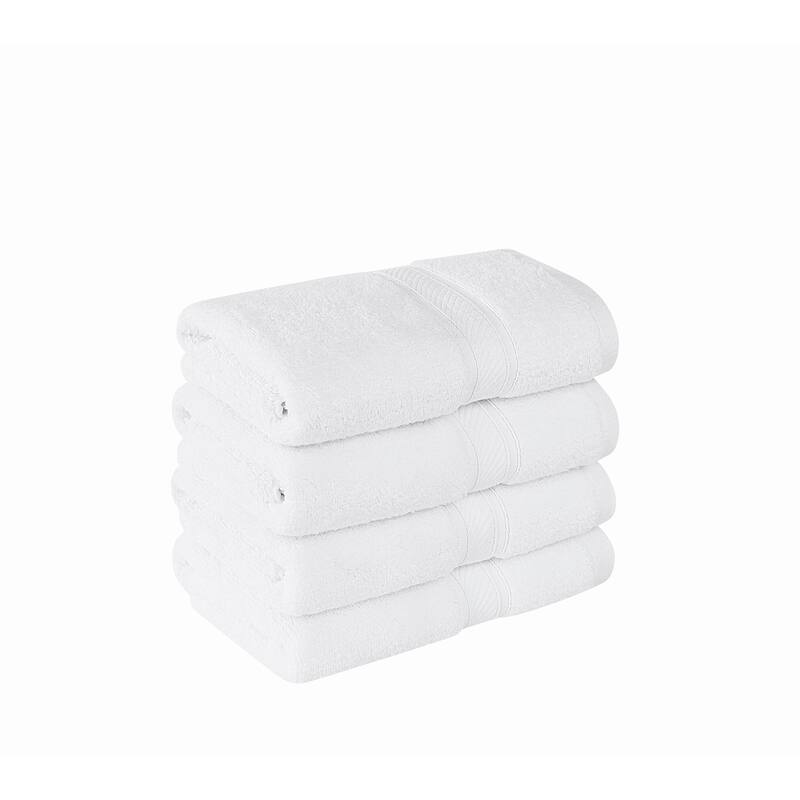 Royal Velvet Regal Plush Towel Collection - 4 Bath Towels - White