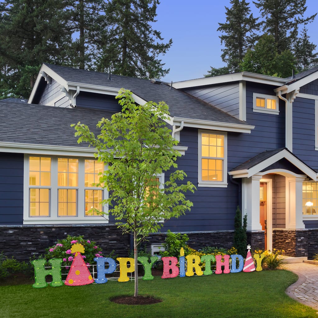 National Tree Company 15 ft. Pre-Lit HAPPY BIRTHDAY Decoration