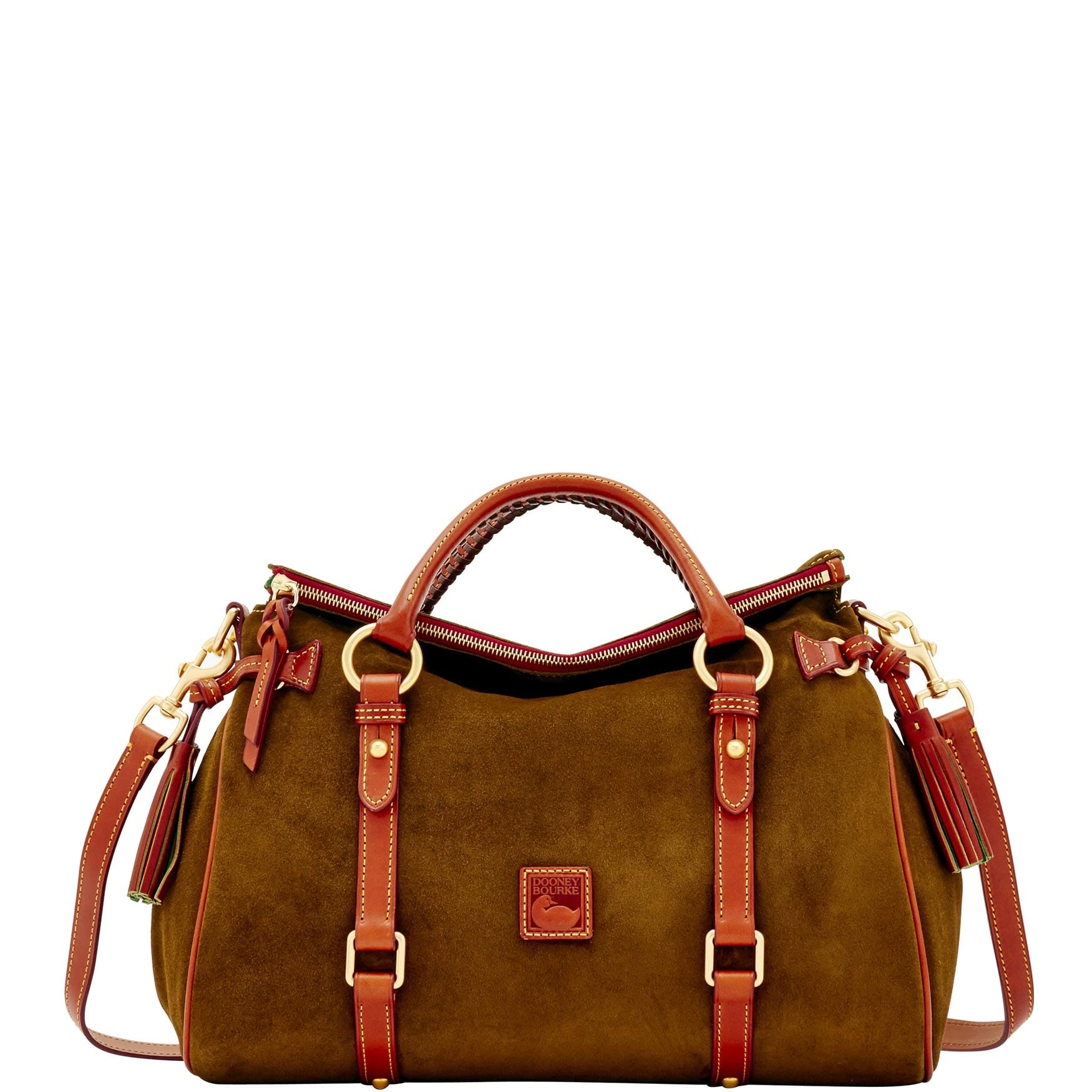 Dooney and bourke suede satchel Clearance