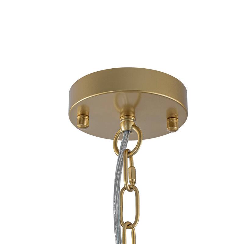 Modern Lodge 6-Light Candle-style Circular Chandelier - 30.1 in