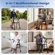 preview thumbnail 9 of 18, Costway Folding Walker for Seniors, Lightweight Aluminum Mobility