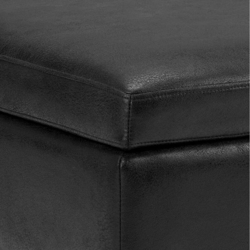 Square Coffee Table Storage Ottoman