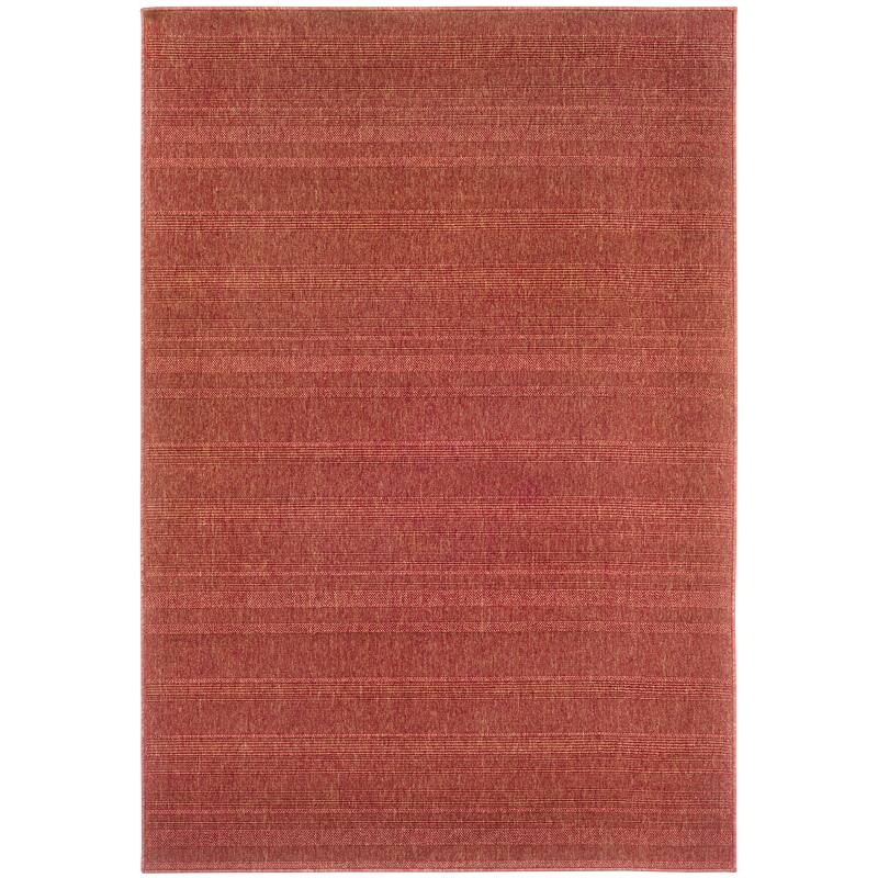 Jacksonville Red Solid Outdoor Casual Area Rug