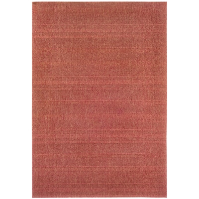 Jacksonville Red Solid Outdoor Casual Area Rug