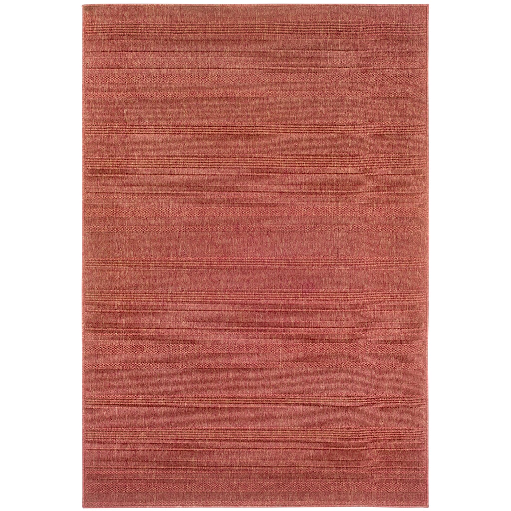 Jacksonville Red Solid Outdoor Casual Area Rug