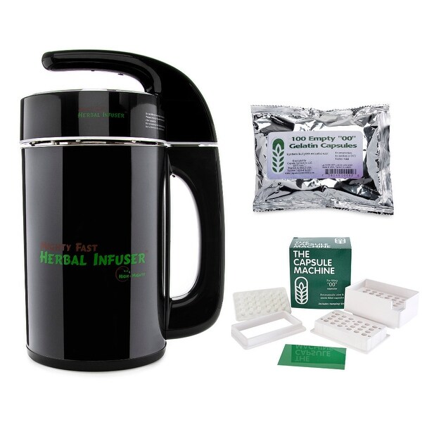 Mighty Fast Herbal Infuser & Capsule Connection Machine with 100 Caps