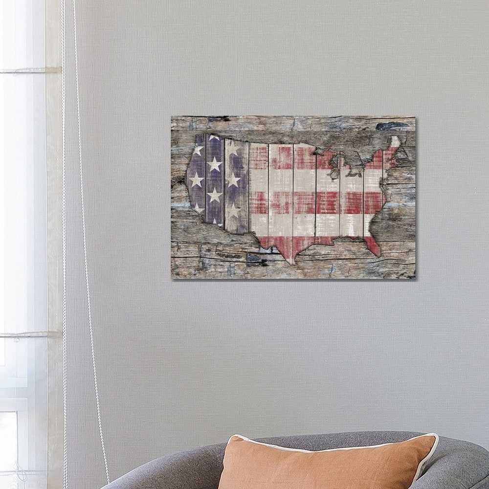 iCanvas "USA Map Unity And Hope" by Diego Tirigall Canvas Print