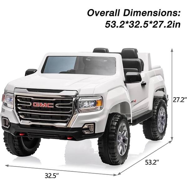 dimension image slide 0 of 2, 24V 2-Seater Ride On Truck Car