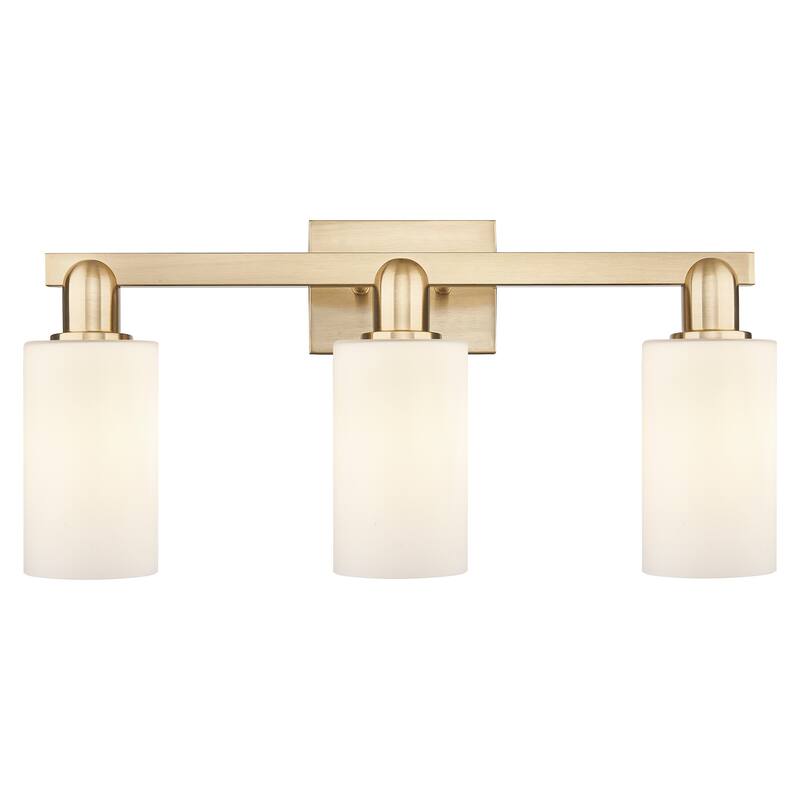 Innovations Lighting 716-3W-11-23 Clymer Vanity Clymer 3 Light 23" - Champagne Bronze / Matte White