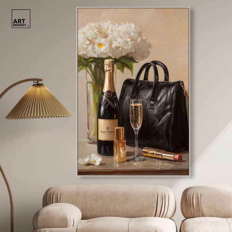 Cheers to Lovely Glam Canvas by Art Remedy