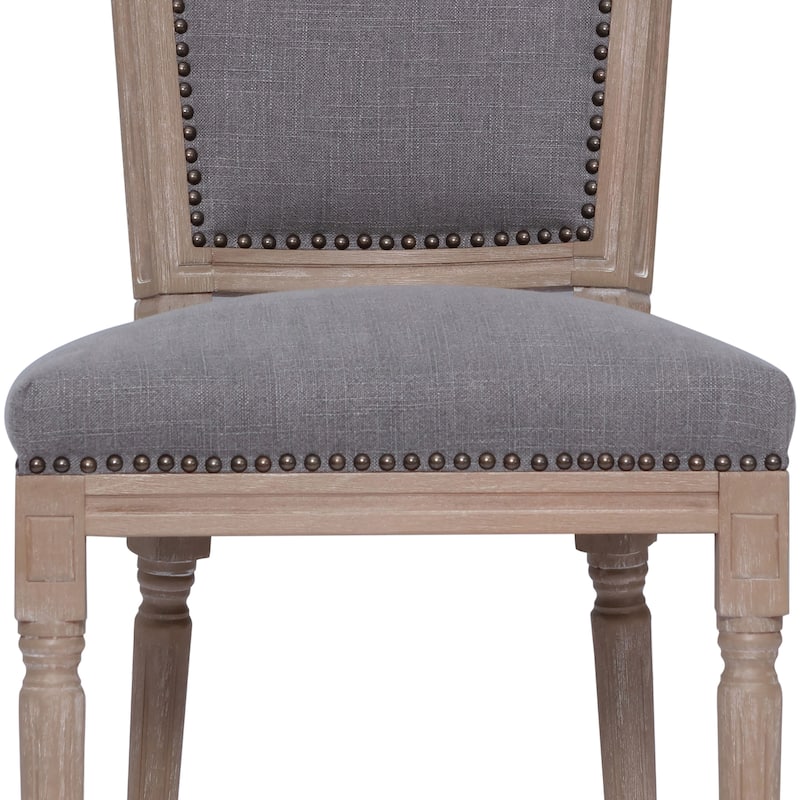 Aura Linen Upholstered Dining Chair, Grey