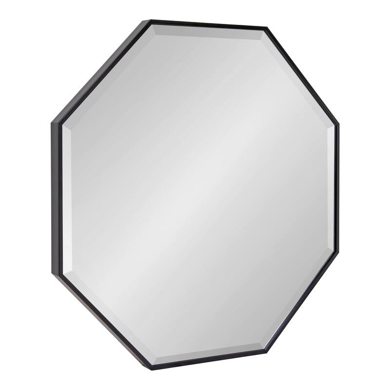 Rhodes Modern Octagonal Wall Mirror - 28.75x28.75 - Black
