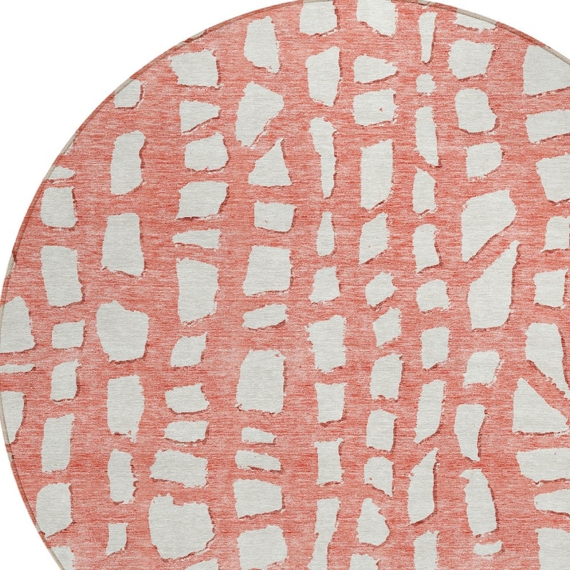 HomeRoots Abstract Transitional Rectangle Outdoor Rug
