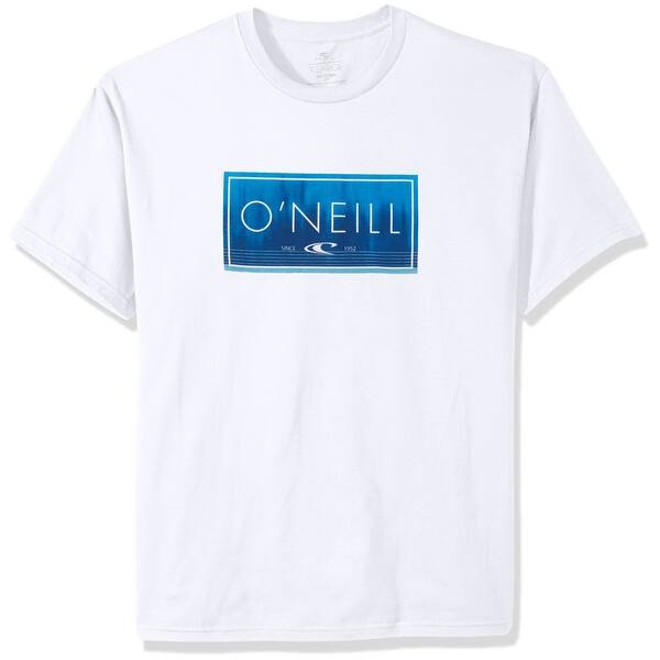 Shop O Neill White Blue Logo Mens Size Xl Crewneck Modern Fit Tee