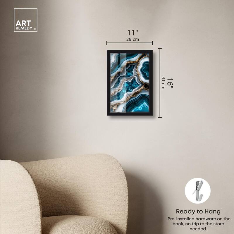 Teal Tides Treasure II Shadowbox by Art Remedy
