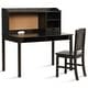 preview thumbnail 1 of 26, Kids Desk and Chair Set Study Writing Desk with Hutch and Bookshelves - 44" x 24" x 43.5" (L x W x H) Brown
