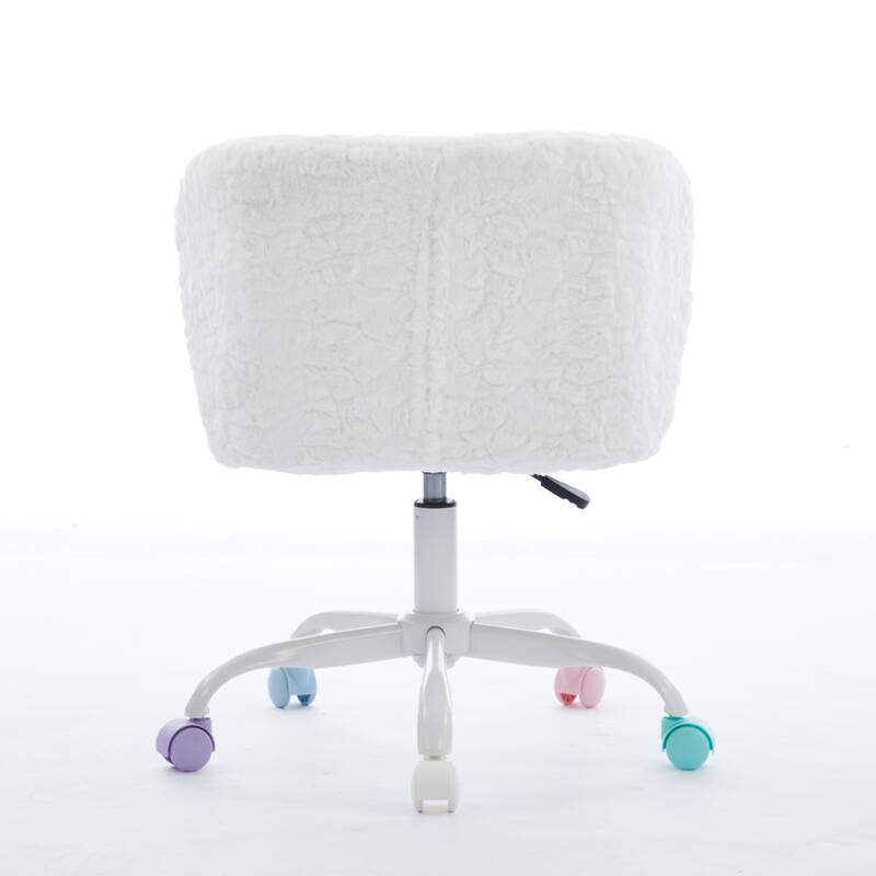 Furniture Office Chair,Artificial Home Office Chair with Metal Base,Adjustable Desk Chair Swivel Office Chair,Vanity Chair