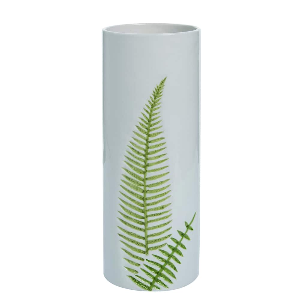 Transpac Multicolor Spring Double Fern Leaf Vase Dolomite 12 in.