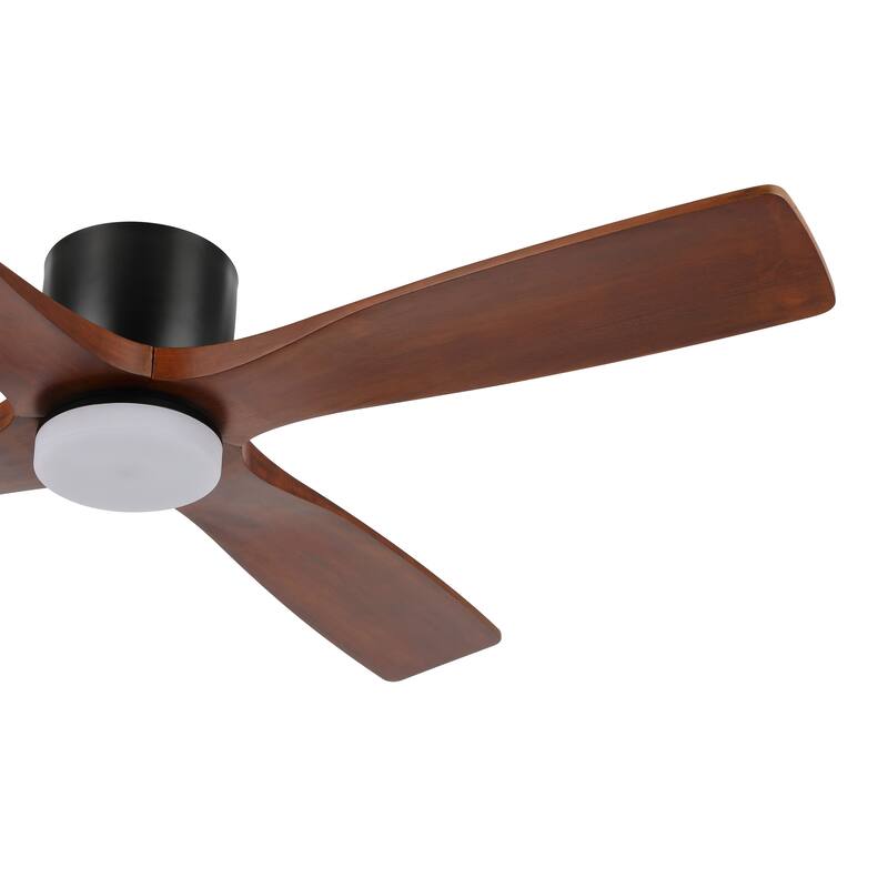 MLiAN 48" DC Flush Mount Ceiling Fan with Light Kit and Remote Control
