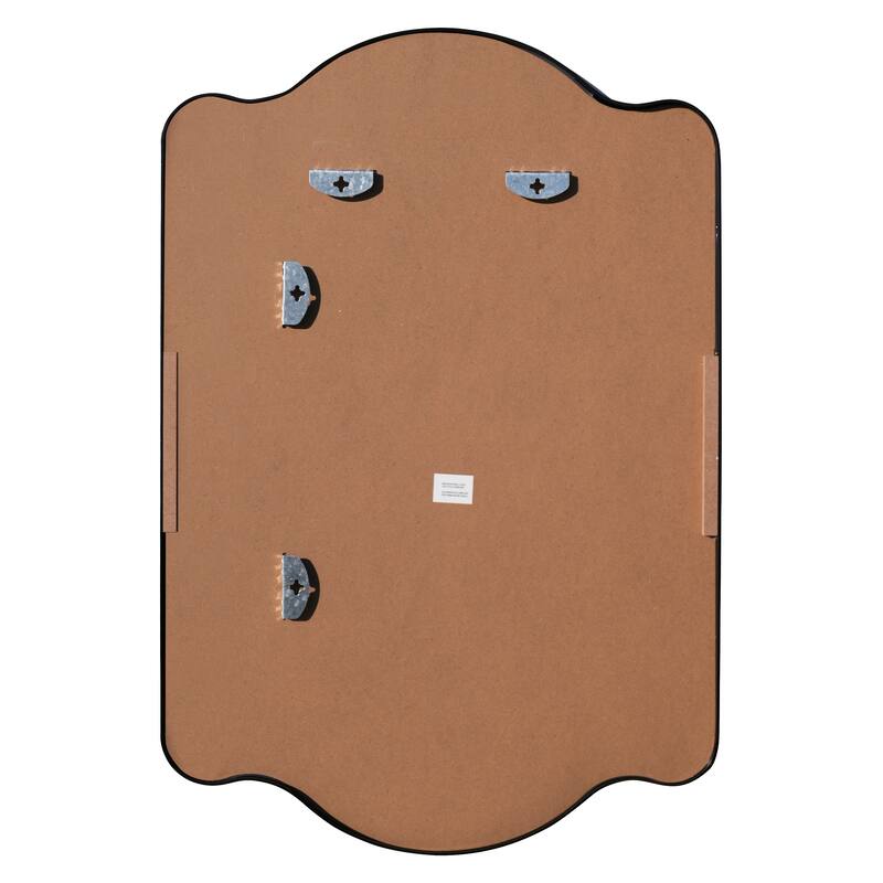 24 in. W x 36 in. H Scalloped Rectangular Metal Framed Wall Mirror - 36 H x 24 W x 1.08 D