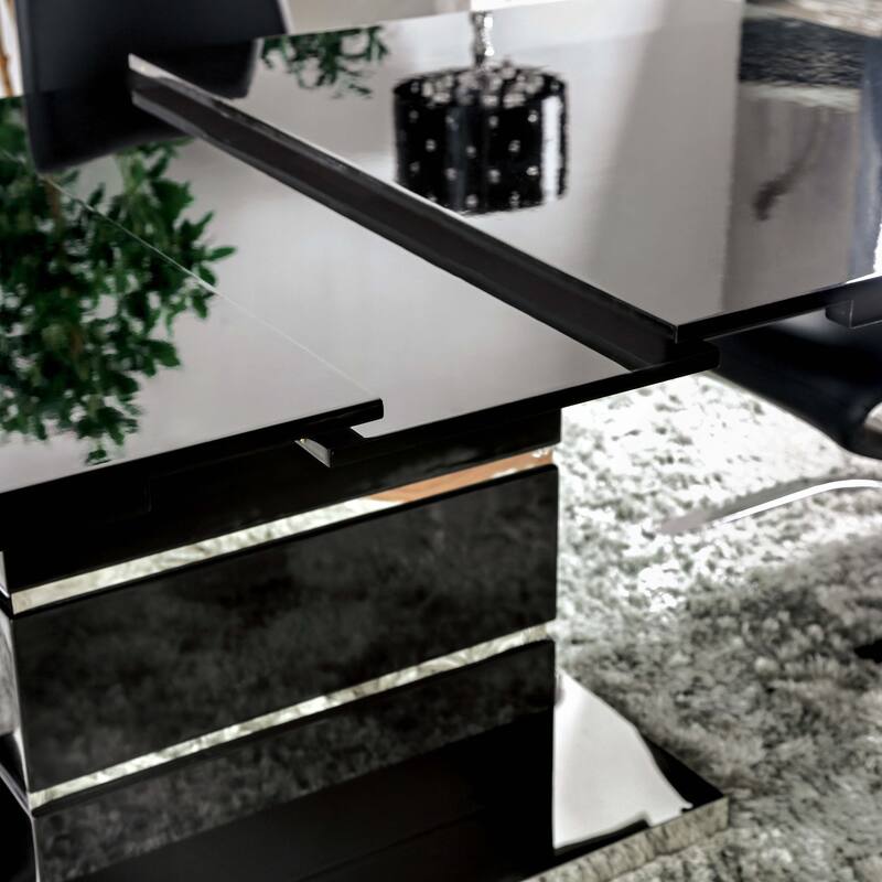 Ikemura Contemporary Black Metal 5-Piece Dining Set by Strick & Bolton