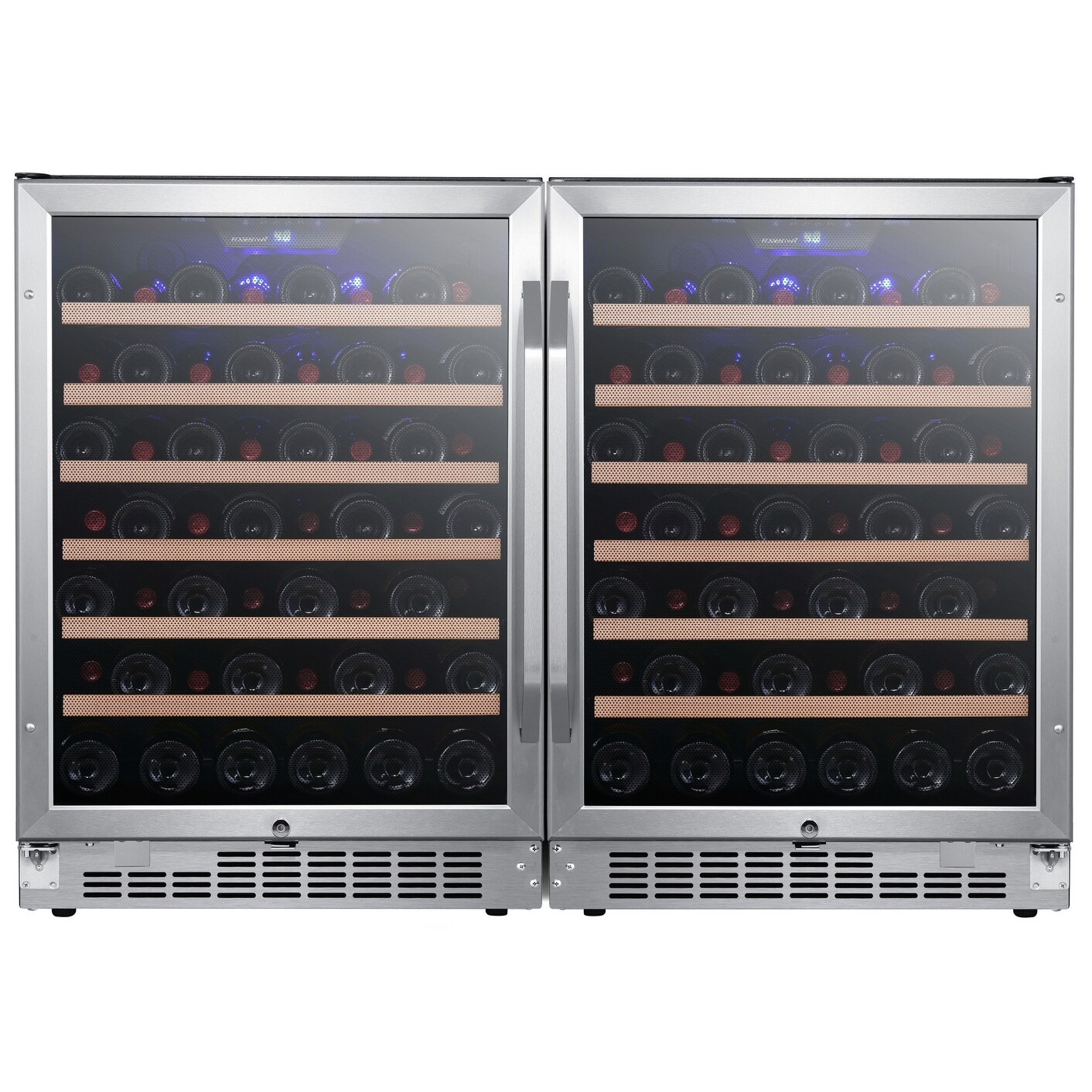 Shop Edgestar Cwr532szdual 47 Wide 106 Bottle Built In Side By Side Wine Stainless Steel Overstock 28019040